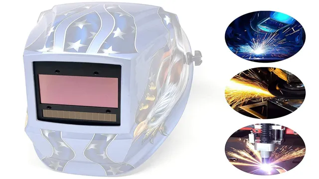 a welding helmet with additional side view lenses offers