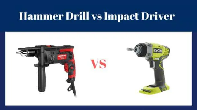 are hammer drills and impact drivers the same