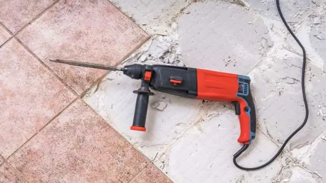 can a hammer drill remove tile