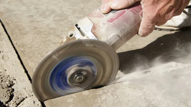 can angle grinder cut concrete
