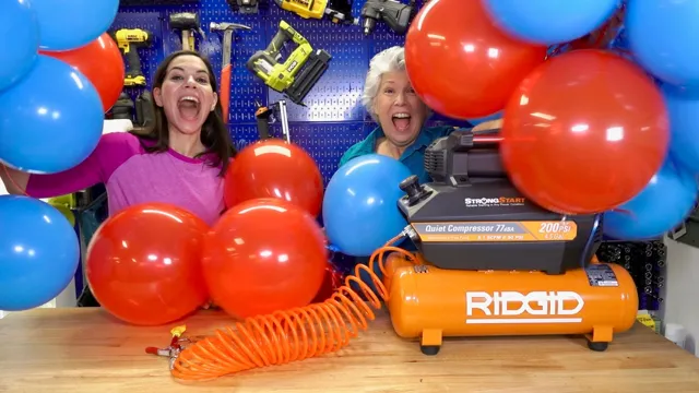 can you fill balloons with air compressor