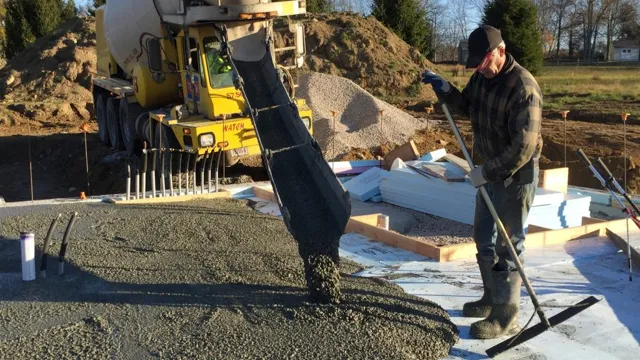 can you pour concrete around treated post