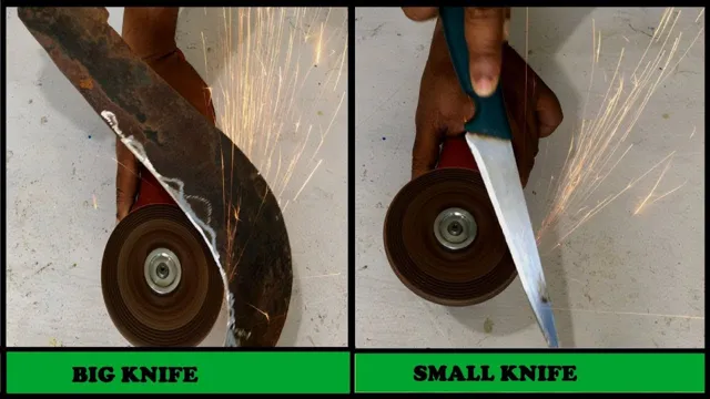 can you sharpen a knife with an angle grinder