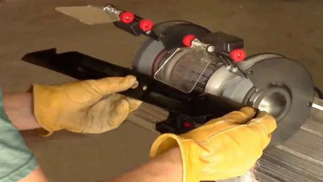 can you sharpen lawn mower blades with a bench grinder