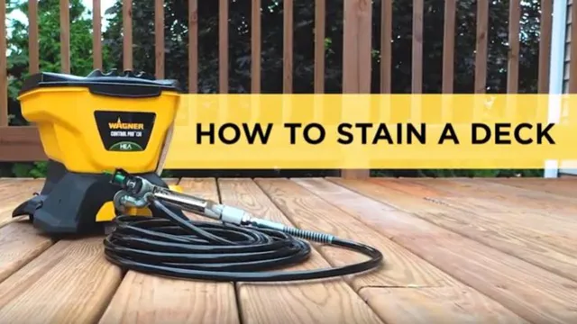 can you stain a deck with a paint sprayer