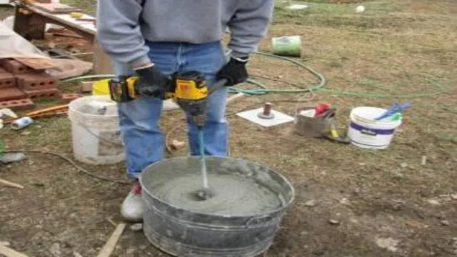 can you use a hammer drill to mix concrete