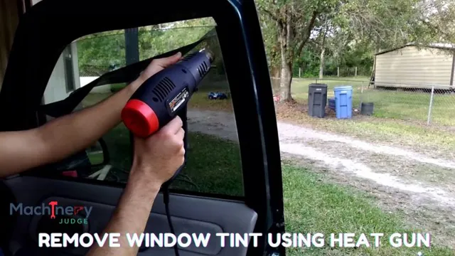 can you use a heat gun to remove window tint