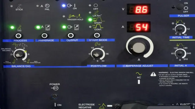 how is the amperage adjusted on a fca welding machine
