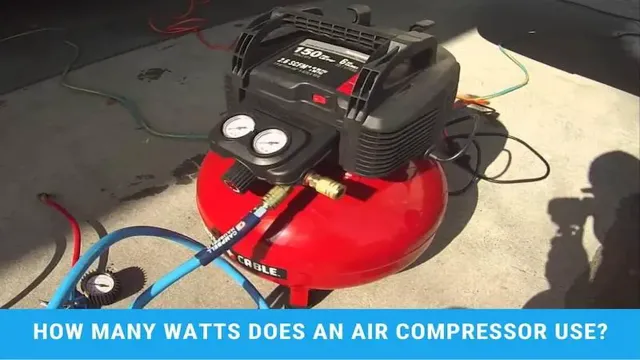 how many watts does a small air compressor use
