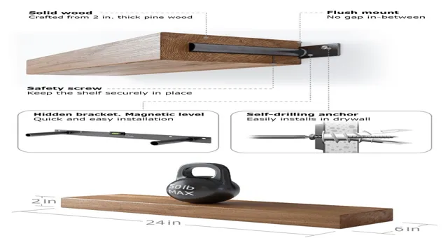 how much can shelf overhang bracket