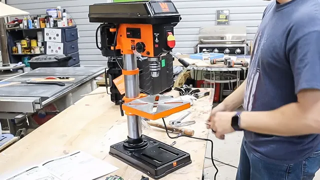 how much room around a drill press
