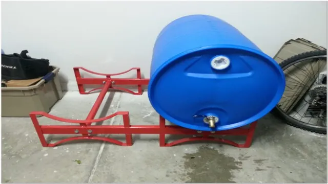 how much weight can a 55 gallon drum float