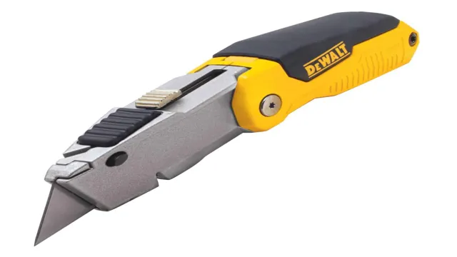 how to change blade in dewalt retractable folding utility knife