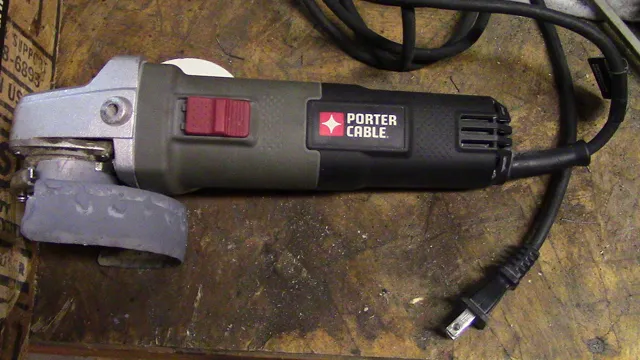 how to change blade on porter cable angle grinder
