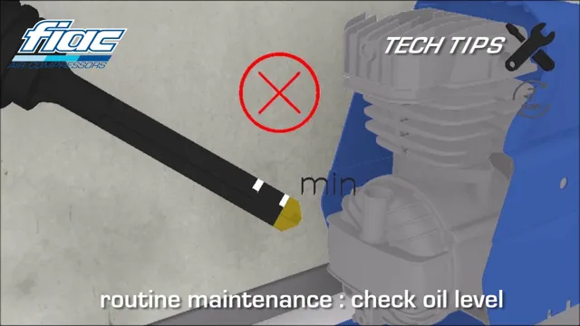 how to check oil level in air compressor