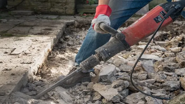 how to chip concrete with a hammer drill