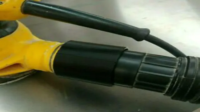 how to connect shop vac to orbital sander