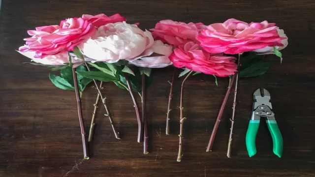 how to cut fake flowers without wire cutters