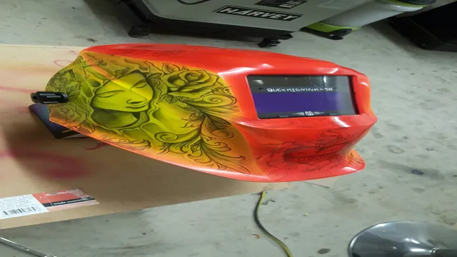 how to draw a welding helmet