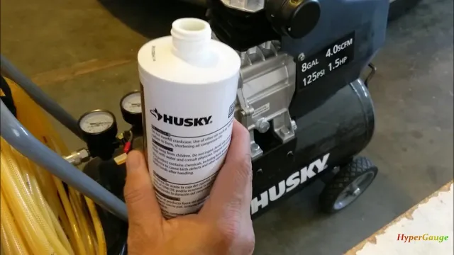 how to fill air compressor oil