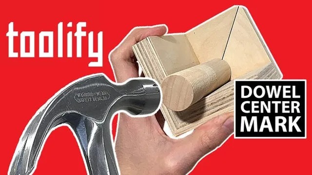 how to find the center of a dowel