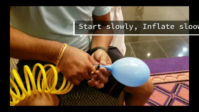 how to inflate balloons with air compressor