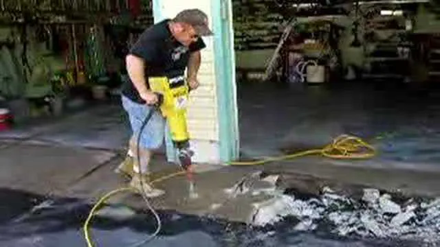 how to jackhammer concrete floor