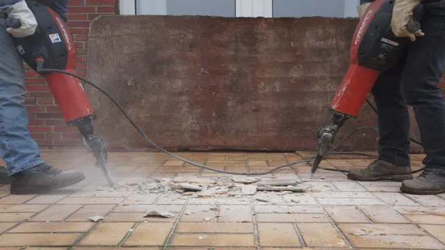 how to jackhammer concrete floor
