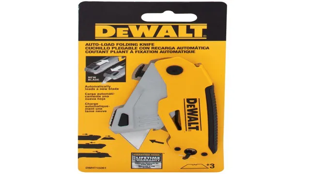 how to load dewalt folding utility knife