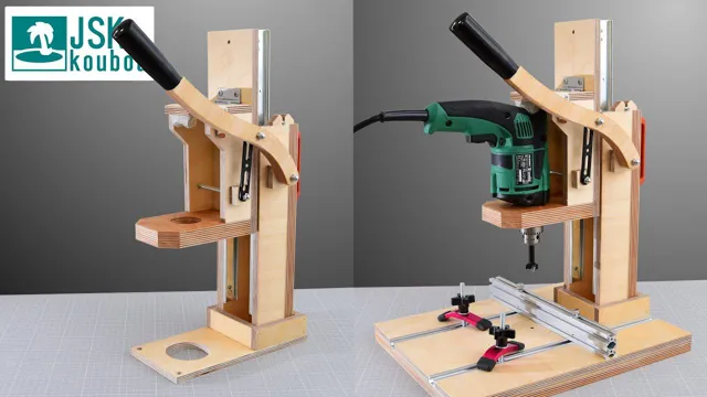 how to make a drill gun into a drill press
