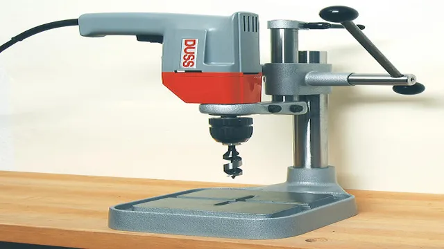 how to make a hand drill into a drill press