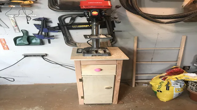 how to make drill press stand at home
