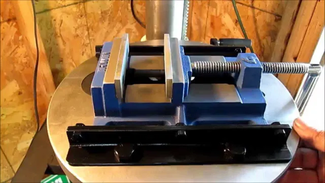 how to mount a drill press vice