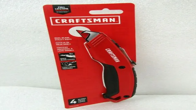 how to open craftsman dual blade utility knife