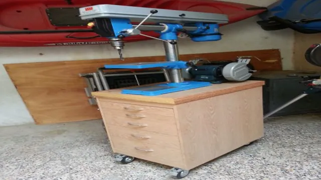 how to organize bench-top tools drill press band saw grinder