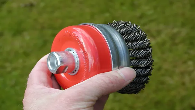 how to put wire brush on angle grinder