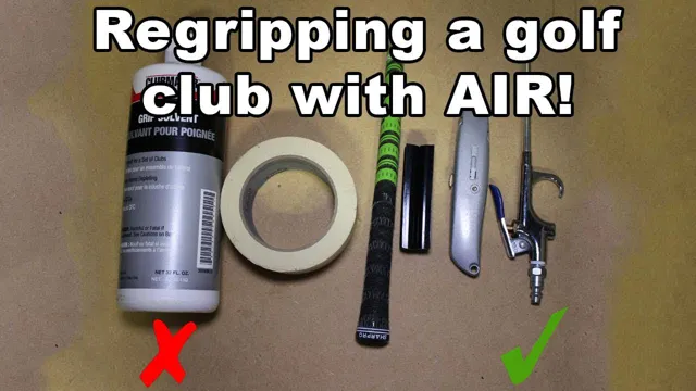 how to regrip golf clubs with air compressor