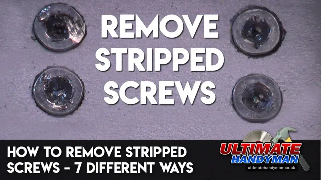 how to remove stripped rotor screws without impact driver
