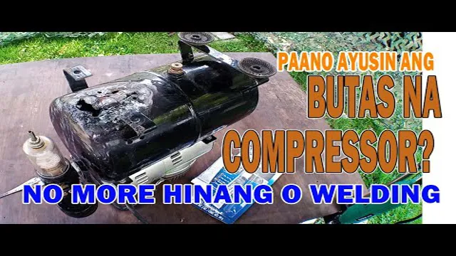 how to repair hole in air compressor tank