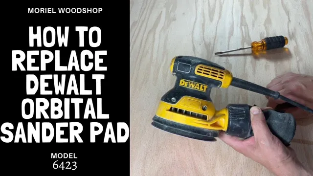 how to replace dewalt orbital sander pad