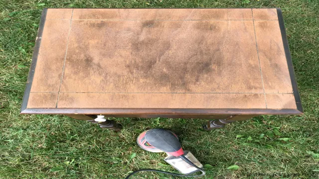 how to sand a table with an orbital sander