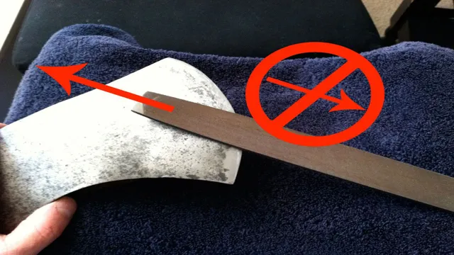 how to sharpen an axe with an angle grinder