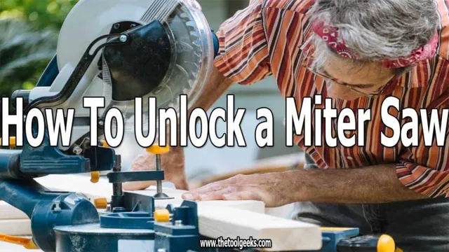 how to unlock metabo miter saw
