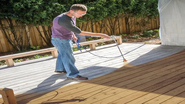 how to use a paint sprayer on a deck