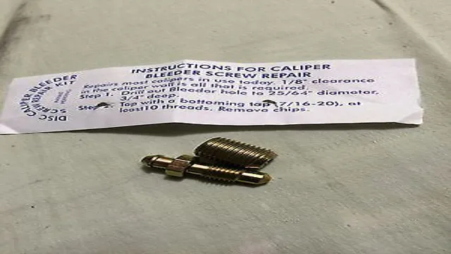 how to use brake bleeder repair kit