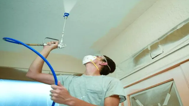how to use paint sprayer on ceiling