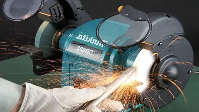 should gloves be worn when using a bench grinder