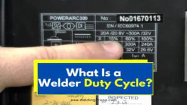 what is the duty cycle of a welding machine