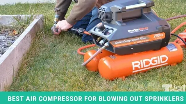 will a 6 gallon air compressor blow out sprinklers